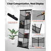 VEVOR Brochure Display Stand, 4-Tier 8 Pockets Mesh Literature Display Holder, Floor Standing Magazine Newspaper Catalog Rack, Lightweight and Portable with Carrying Bag for Shop Exhibitions Office