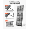 VEVOR Brochure Display Stand, 4-Tier 8 Pockets Mesh Literature Display Holder, Floor Standing Magazine Newspaper Catalog Rack, Lightweight and Portable with Carrying Bag for Shop Exhibitions Office