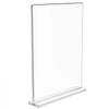 VEVOR Acrylic Sign Holder, 6 Pack 8.5 x 11-inch Brochure Display Holders, T-Shape Double Sided Display Sign Stand, Clear Acrylic Table Menu Photo Paper Holder for Restaurant Office Wedding Bar