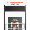 VEVOR Brochure Display Rack, Narrow 6-Tier Magazine Literature Display Stand with Wheels, Metal Floor Standing Magazine Rack, Movable Newspaper Catalog Holders for Shop Exhibitions Office (6 Pockets)