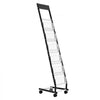 VEVOR Brochure Display Rack, Narrow 6-Tier Magazine Literature Display Stand with Wheels, Metal Floor Standing Magazine Rack, Movable Newspaper Catalog Holders for Shop Exhibitions Office (6 Pockets)