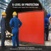 VEVOR Welding Curtain Screen, 6 x 6 FT Hanging Welding Curtain Wall, Flame-Resistant Vinyl Welding Protection Screens with 6-Level UV Protection & Hanging Holes, Portable for Workshop/Industrial Use