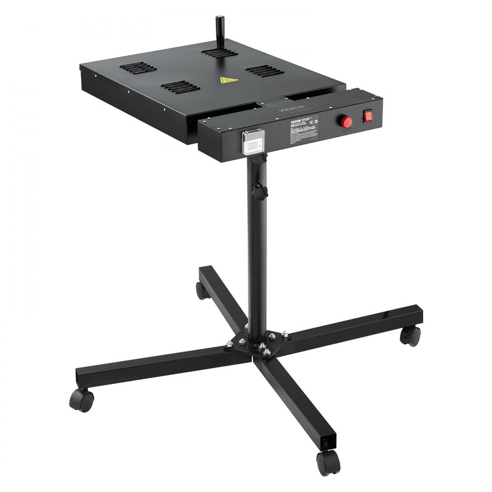 VEVOR Pro Flash Dryer 16x16 inch, Upgrade 1800W Flash Dryer for Screen Printing Machine, 0-750℉ Temperature Control, with Height Adjustable Stand, 360° Rotation, T-Shirt Curing Machine