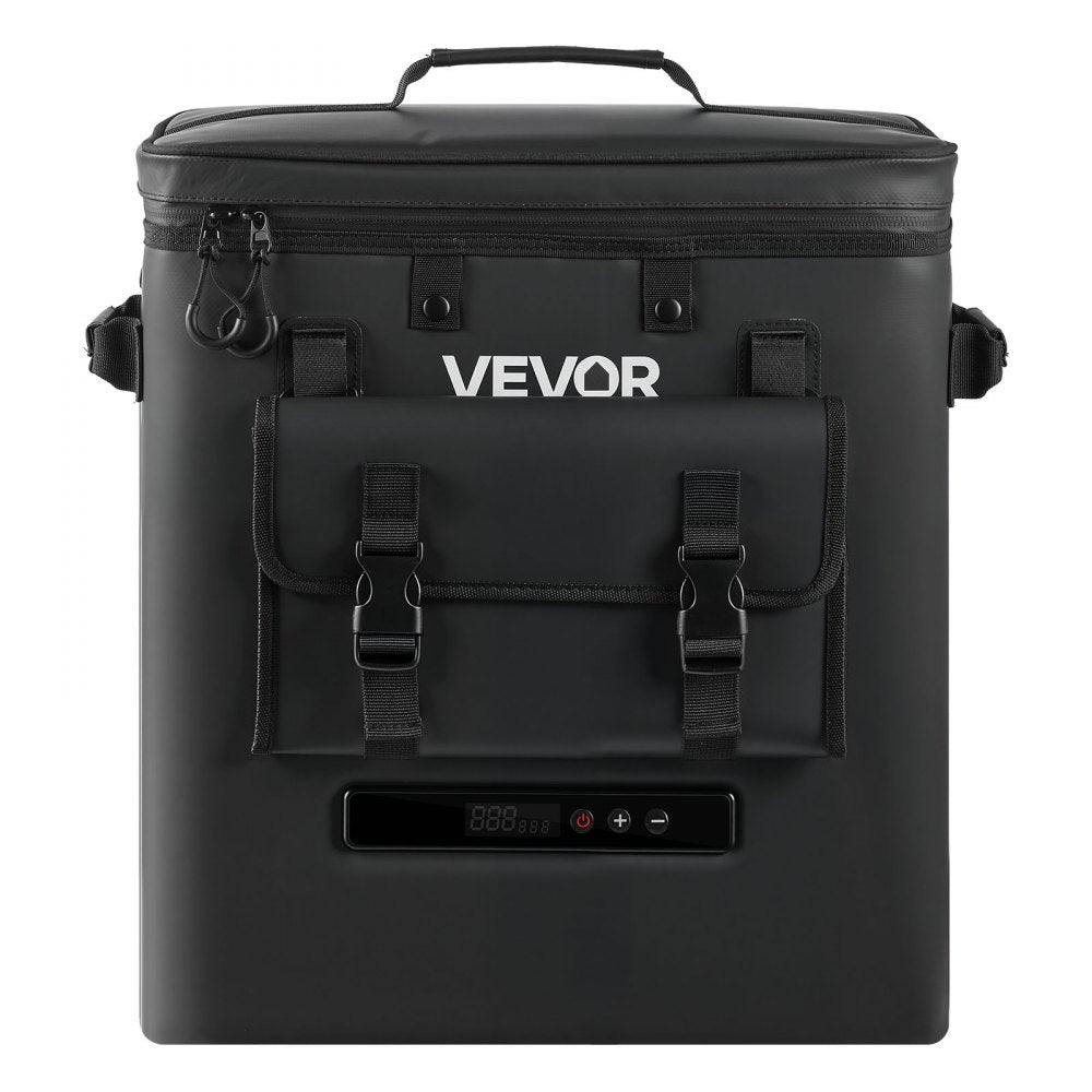 VEVOR 12 Volt Refrigerator, 13.7 QT/ 13L Car Fridge, Portable Electric Freezer Compressor, 12V/24V DC, 21℉ to 50℉/ -6℃ to 10℃, for Truck Van RV SUV Boat Travel Camping Road Trips