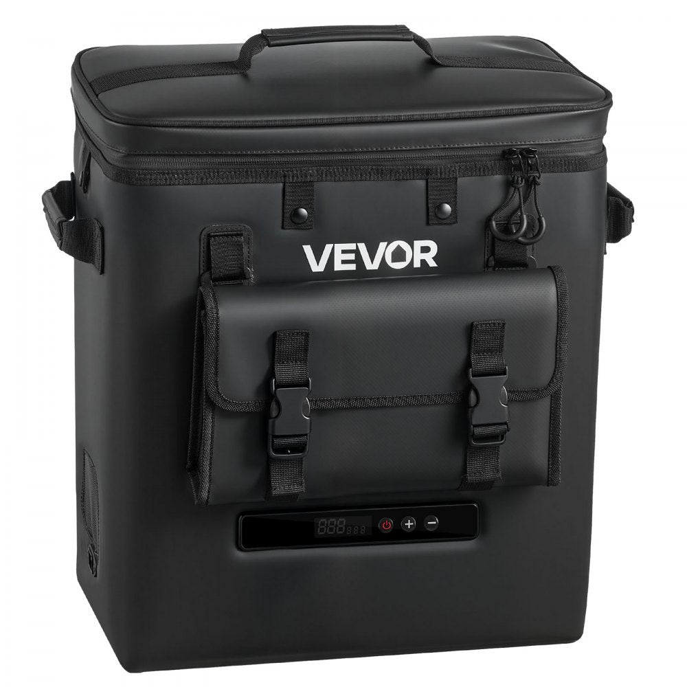 VEVOR 12 Volt Refrigerator, 13.7 QT/ 13L Car Fridge, Portable Electric Freezer Compressor, 12V/24V DC, 21℉ to 50℉/ -6℃ to 10℃, for Truck Van RV SUV Boat Travel Camping Road Trips