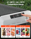 VEVOR 12 Volt Car Refrigerator, 26.4QT/25L Car Fridge, Portable Electric Cooler with -4℉~68℉ Adjustable Temperature, 12/24V DC and 100- 240V AC Compressor Freezer for Outdoor, Camping, Travel, RV