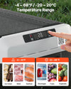 VEVOR 12 Volt Car Refrigerator, 31.7QT/30L Car Fridge, Portable Electric Cooler with -4℉~68℉ Adjustable Temperature, 12/24V DC and 100- 240V AC Compressor Freezer for Outdoor, Camping, Travel, RV