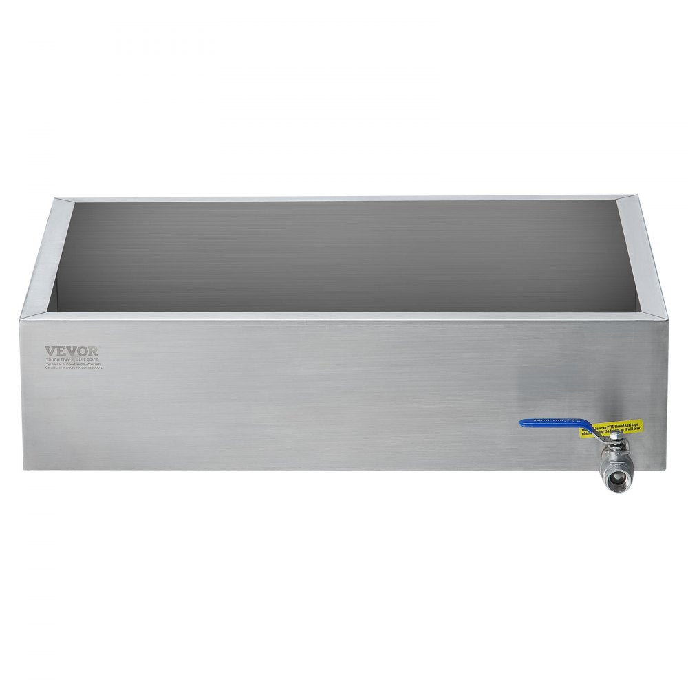 VEVOR Maple Syrup Evaporator Pan, 11.2 Gallon, 162 Cups of 8.8oz Maple Syrup, Flat Evaporator Pan with 1 Valve and 3 Heating Methods, 304 Stainless Steel Maple Syrup Pan for Home, Outdoor