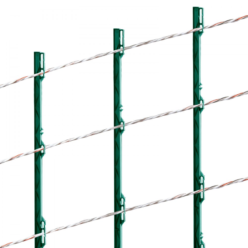 VEVOR Electric Fence Wire, 2625Ft 800M Portable Polywire, 3/32" Diameter 9 Mixed Metal Strands for Reliable Conductivity and UV, Rust Resistance, Fencing Rope Line for Horse, Cattle, Livestock
