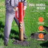 VEVOR Fence Post Driver with Handles, 2.7 in Inner Diameter T Post Pole Pounder, 14LB Heavy Duty Carbon Steel Hand Post Rammer, Farm Fencing Hole Digger for U Channel, Sign Pole, Wooden Post, Red