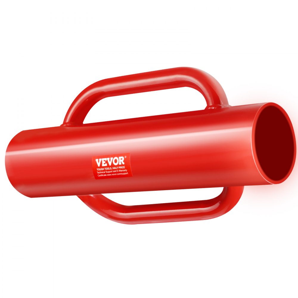 VEVOR Fence Post Driver with Handles, 2.7 in Inner Diameter T Post Pole Pounder, 14LB Heavy Duty Carbon Steel Hand Post Rammer, Farm Fencing Hole Digger for U Channel, Sign Pole, Wooden Post, Red