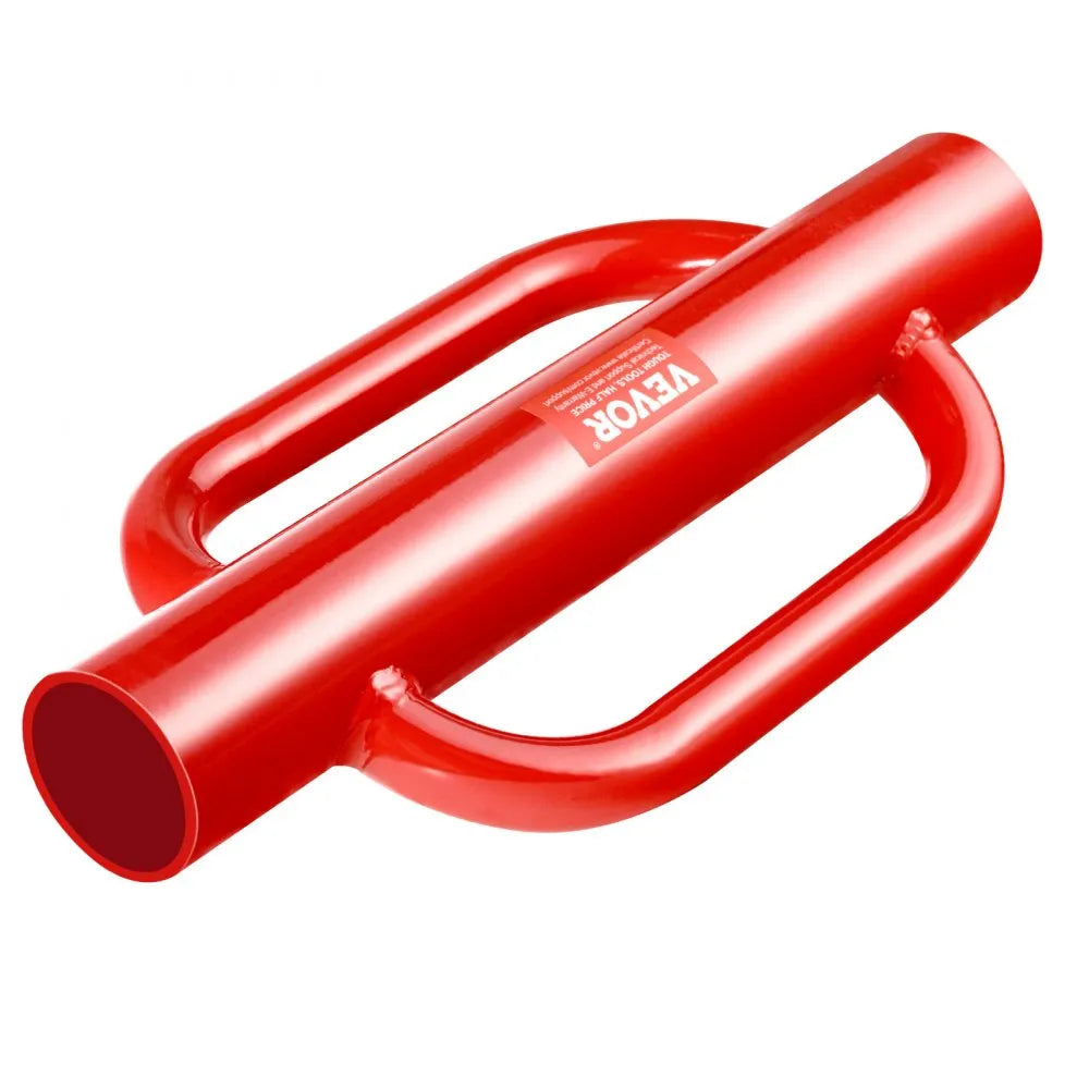 VEVOR Fence Post Driver with Handles, 4.11 in Inner Diameter T Post Pole Pounder, 22LB Heavy Duty Carbon Steel Hand Post Rammer, Farm Fencing Hole Digger for U Channel, Sign Pole, Wooden Post, Red