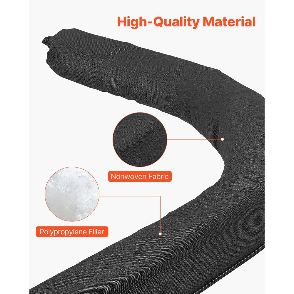 VEVOR Sediment Filter Sock, 4Pcs Erosion Control Socks Dia. 5 in x 10 ft L Coverage, Polypropylene Filler, Flexible & Efficient Silt Fence Socks for Storm-Water Management, Drainage Protection