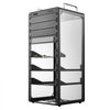 VEVOR 12U Network Rack 10.2 Inch Depth Open Frame Server Rack Vented Shelf, for 10 Inch Network IT Equipment A/V Devices, Supports Up to 200 lbs, with Side Translucent Panels & 2 Top Handles, SBC Tray