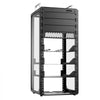 VEVOR 12U Network Rack 10.2 Inch Depth Open Frame Server Rack Vented Shelf, for 10 Inch Network IT Equipment A/V Devices, Supports Up to 200 lbs, with Side Translucent Panels & 2 Top Handles, SBC Tray