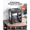 VEVOR 6U Network Rack 7.87 Inch Depth Open Frame Server Rack Vented Shelf, for 10 Inch Network IT Equipment A/V Devices, Supports Up to 200 lbs, with Side Translucent Panels & 2 Top Handles, SBC Tray