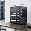 VEVOR 6U Network Rack 7.87 Inch Depth Open Frame Server Rack Vented Shelf, for 10 Inch Network IT Equipment A/V Devices, Supports Up to 200 lbs, with Side Translucent Panels & 2 Top Handles, SBC Tray