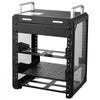 VEVOR 6U Network Rack 7.87 Inch Depth Open Frame Server Rack Vented Shelf, for 10 Inch Network IT Equipment A/V Devices, Supports Up to 200 lbs, with Side Translucent Panels & 2 Top Handles, SBC Tray