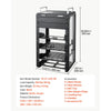 VEVOR 9U Network Rack 7.87 Inch Depth Open Frame Server Rack Vented Shelf, for 10 Inch Network IT Equipment A/V Devices, Supports Up to 200 lbs, with Side Translucent Panels & 2 Top Handles, SBC Tray