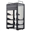 VEVOR 9U Network Rack 7.87 Inch Depth Open Frame Server Rack Vented Shelf, for 10 Inch Network IT Equipment A/V Devices, Supports Up to 200 lbs, with Side Translucent Panels & 2 Top Handles, SBC Tray
