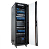 VEVOR 42U Network Cabinet Server Rack, Built-In PDU, 4 Fans, LED Light, for 19" IT Equipment A/V Devices, 23.6" Depth (18" Installation), 1800lbs Max, Lockable Door with Casters Temperature Display