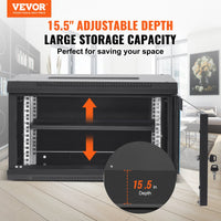 Vevor Server Cabinet 6U Wall Mount Network Rack Enclosure 15.5