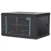 VEVOR 6U Wall Mount Network Server Cabinet, 15.5'' Deep, Server Rack Cabinet Enclosure, 200 lbs Max. Ground-mounted Load Capacity, with Locking Glass Door Side Panels, for IT Equipment, A/V Devices