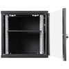 VEVOR 9U Wall-Mounted Server Network Cabinet, 15.5'' Depth, Secure Rack Enclosure, Supports up to 200 lbs, Features Lockable Glass Door and Side Panels, Ideal for IT and A/V Gear