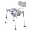 VEVOR Bedside Commode Chair, 500 lbs Weight Capacity, 4-in-1 Portable Toilet and Raised Toilet Seat with Padded Seat and Backrest, Detachable 5L Bucket, Adjustable Height Adult Potty Chair for Seniors