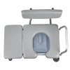 VEVOR Bedside Commode Chair, 500 lbs Weight Capacity, 4-in-1 Portable Toilet and Raised Toilet Seat with Padded Seat and Backrest, Detachable 5L Bucket, Adjustable Height Adult Potty Chair for Seniors