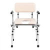 VEVOR Commode Chair, Bedside Commode with Padded Seat, Drop-Down Arms, 7-Level Adjustable Height, 5.8L Removable Bucket, Easy to Assemble, 350LBS Capacity, Portable Toilet for Adults Seniors