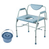 VEVOR Commode Chair, Bedside Commode with Drop-Down Arms and Detachable Backrest, 5-Level Adjustable Height, 7L Removable Bucket, Easy to Assemble, 1000LBS Capacity, Portable Toilet for Adults Seniors