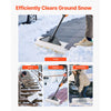 VEVOR Snow Pusher Shovel, 24 in Wide Outdoor Snowplow Shovel with Ergonomic Grip, HDPE Plastic Blade, Winter Shovels with Segmented Handle, Portable Snow Removal Tool for Driveway Garden Camping