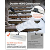VEVOR Snow Pusher Shovel, 30 in Outdoor Snowplow Shovel with Ergonomic Grip, HDPE Plastic Blade, Winter Shovels with Segmented Handle, Metal Edged Strip, Portable Snow Removal Tool for Driveway Garden