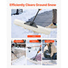 VEVOR Snow Pusher Shovel, 48 in Outdoor Snowplow Shovel with Ergonomic Grip, HDPE Plastic Blade, Winter Shovels with Segmented Handle, Metal Edged Strip, Portable Snow Removal Tool for Driveway Garden
