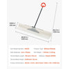 VEVOR Snow Pusher Shovel, 48 in Outdoor Snowplow Shovel with Ergonomic Grip, HDPE Plastic Blade, Winter Shovels with Segmented Handle, Metal Edged Strip, Portable Snow Removal Tool for Driveway Garden