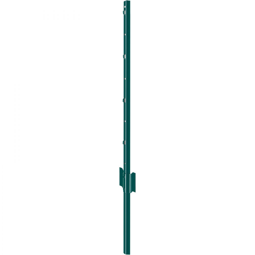 VEVOR 3 Feet Fence Post, 10 Pack U-Channel Heavy Duty Metal Fence Posts, Sturdy Steel Fence Stakes for Garden Yard, Lawn, Farms and Outdoor Wire Fencing, Green