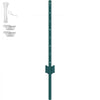 VEVOR 3 Feet Fence Post, 10 Pack U-Channel Heavy Duty Metal Fence Posts, Sturdy Steel Fence Stakes for Garden Yard, Lawn, Farms and Outdoor Wire Fencing, Green
