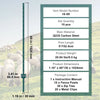 VEVOR 5 Feet Fence Post, 10 Pack U-Channel Heavy Duty Metal Fence Posts, Sturdy Steel Fence Stakes for Garden Yard, Lawn, Farms and Outdoor Wire Fencing, Green