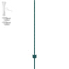 VEVOR 5 Feet Fence Post, 10 Pack U-Channel Heavy Duty Metal Fence Posts, Sturdy Steel Fence Stakes for Garden Yard, Lawn, Farms and Outdoor Wire Fencing, Green
