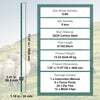 VEVOR 6 Feet Fence Post, 6 Pack U-Channel Heavy Duty Metal Fence Posts, Sturdy Steel Fence Stakes for Garden Yard, Lawn, Farms and Outdoor Wire Fencing, Green