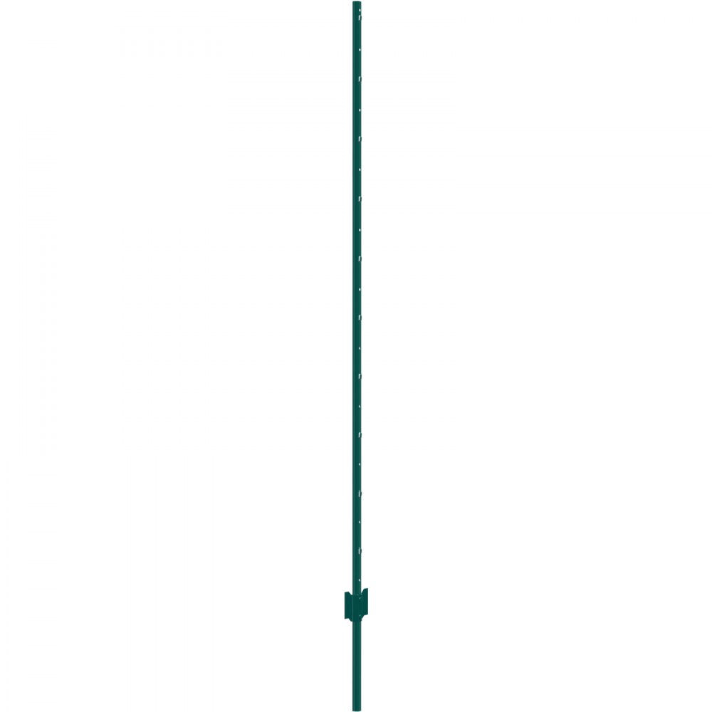 VEVOR 6 Feet Fence Post, 6 Pack U-Channel Heavy Duty Metal Fence Posts, Sturdy Steel Fence Stakes for Garden Yard, Lawn, Farms and Outdoor Wire Fencing, Green