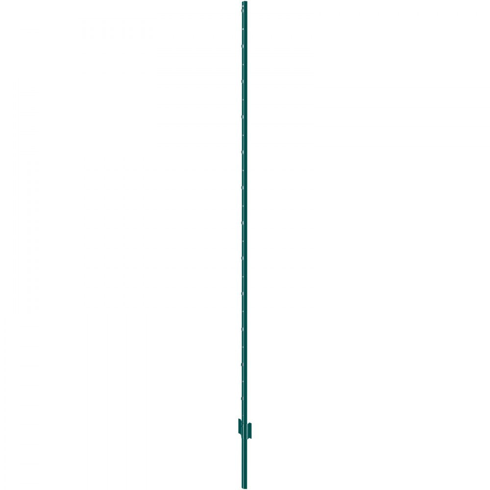 VEVOR 7 Feet Fence Post, 10 Pack U-Channel Heavy Duty Metal Fence Posts, Sturdy Steel Fence Stakes for Garden Yard, Lawn, Farms and Outdoor Wire Fencing, Green