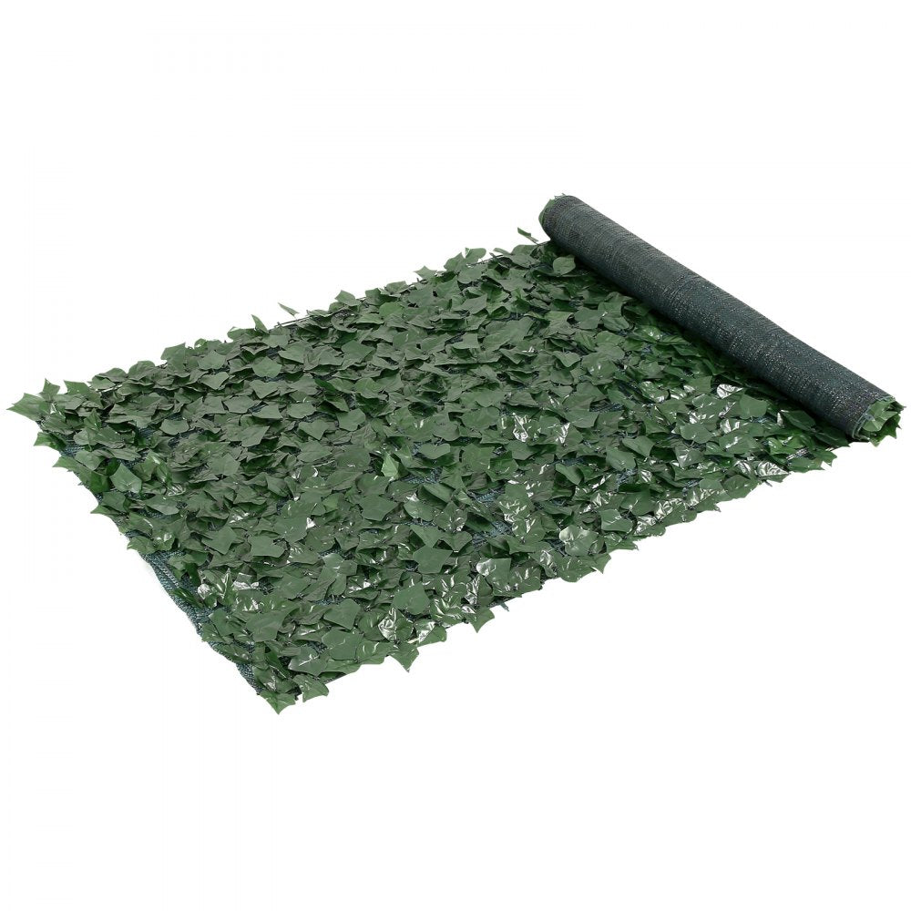 VEVOR Ivy Privacy Fence, 39 x 98 in Artificial Green Wall Screen, Greenery Ivy Fence with Mesh Cloth Backing and Strengthened Joint, Faux Hedges Vine Leaf Decoration for Outdoor Garden, Yard, Balcony