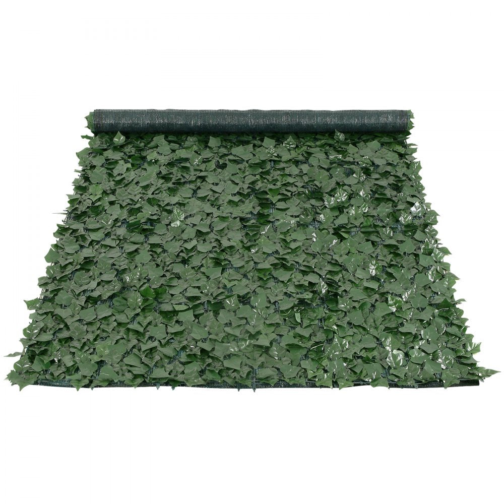 VEVOR Privacy Ivy Fence, 59 x 118in Artificial Green Wall Screen, Greenery Ivy Fence with Mesh Cloth Backing and Strengthened Joint, Faux Hedges Vine Leaf Decoration for Outdoor Garden, Yard, Balcony