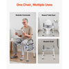 VEVOR Bedside Commode Chair, 500 lbs Capacity, 4-in-1 Portable Toilet and Raised Toilet Seat with Padded Seat & Armrest, Detachable 5L Bucket, Adjustable Height & Width Adult Potty Chair for Seniors