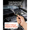 VEVOR Turbo Boost Leak Tester Kit, Compatible with 3"/3.5"/4" Pipe, 0-150 PSI Valve Gauge & 0-60 PSI Adapter Gauge, Turbo System Leakage Tester Set with 4 Pairs of Air Fittings for Diesel Trucks, SUVs