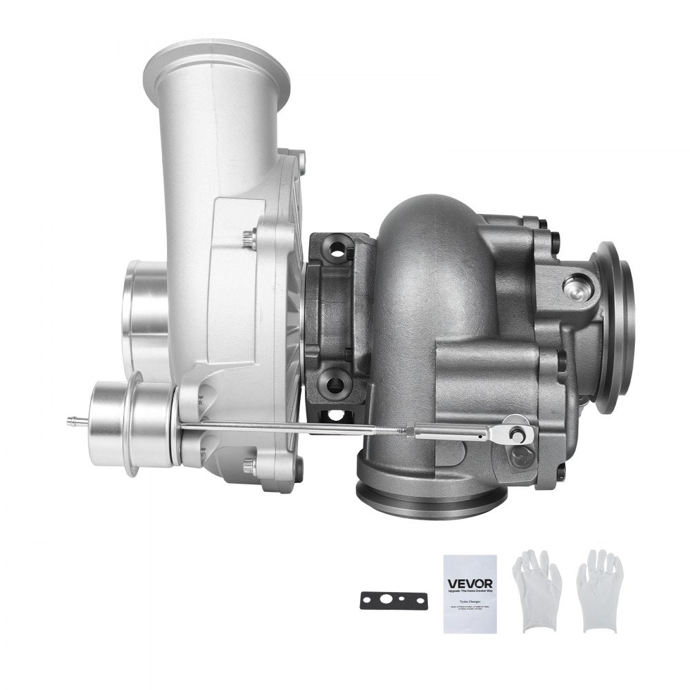 VEVOR Complete Turbo Turbocharger Kit with Wastegate Actuator, Compatible with Ford V8 7.3L Excursion 2000-2003, F-250 F-350 F-450 F-550 Super Duty 1999-2003, Replace# 1831383C92, 1831383C93