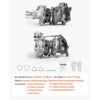 VEVOR Left & Right Twin Turbocharger with Wastegate Actuator, Compatible with 2009-2015 Ford Flex Explorer Sport Taurus SHO 3.5L, 2010-2019 Lincoln MKS MKT 3.5L, Replace# 790317-5006, 790317-0001