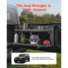 VEVOR Tailgate Table for Jeep Wrangler JL 2019 - Present, Carbon Steel Foldable Molle Panel Double-Layer Drop Down Table, Rear Cargo Storage Rack Shelf Luggage Holder Carrier Camping Accessories
